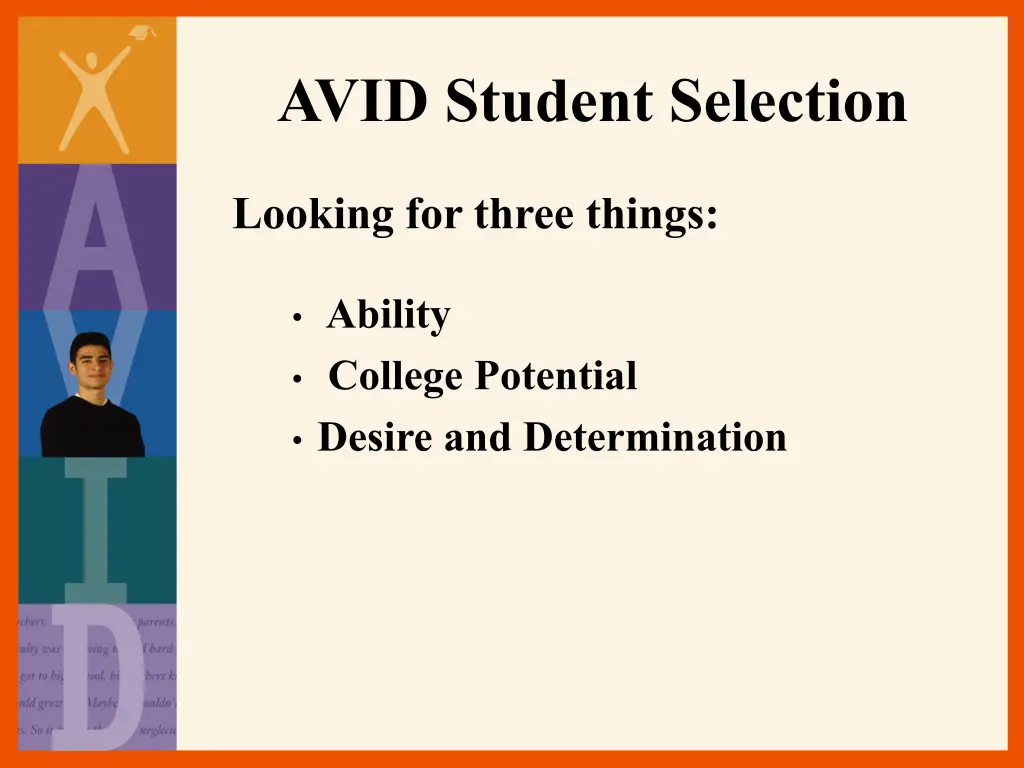 avid student selection