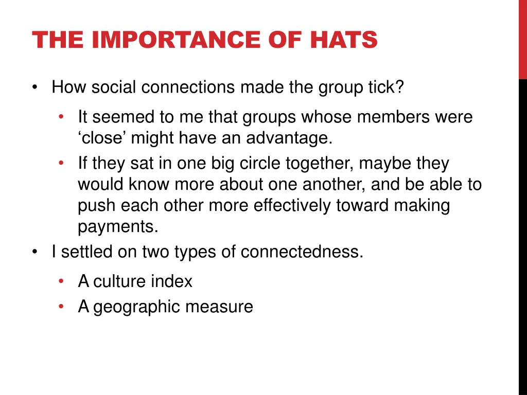 the importance of hats 1