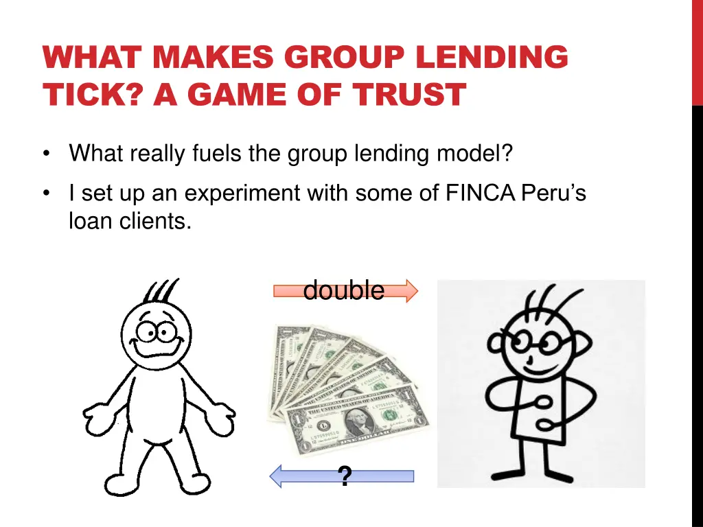 what makes group lending tick a game of trust