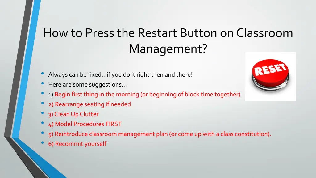 how to press the restart button on classroom