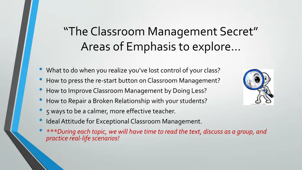 the classroom management secret areas of emphasis