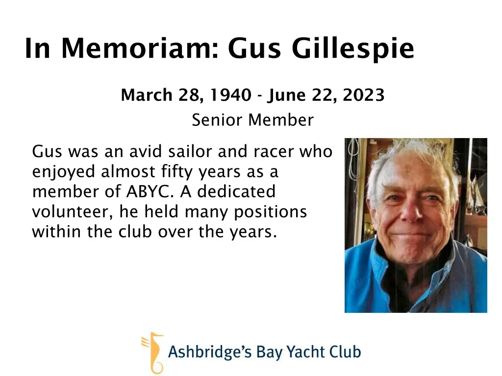 in memoriam gus gillespie