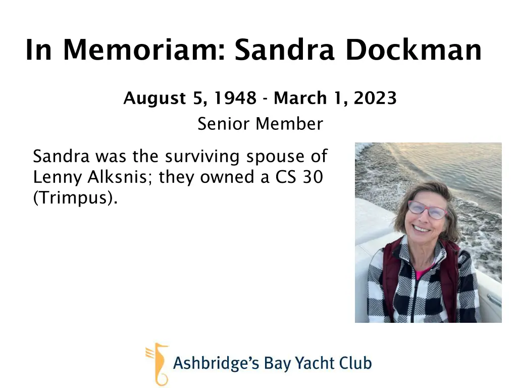 in memoriam sandra dockman