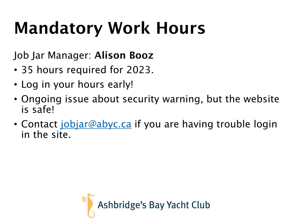 mandatory work hours