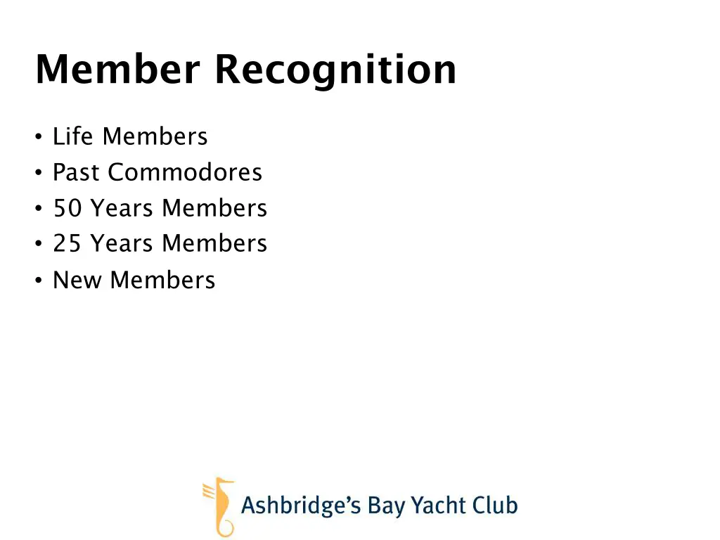 member recognition