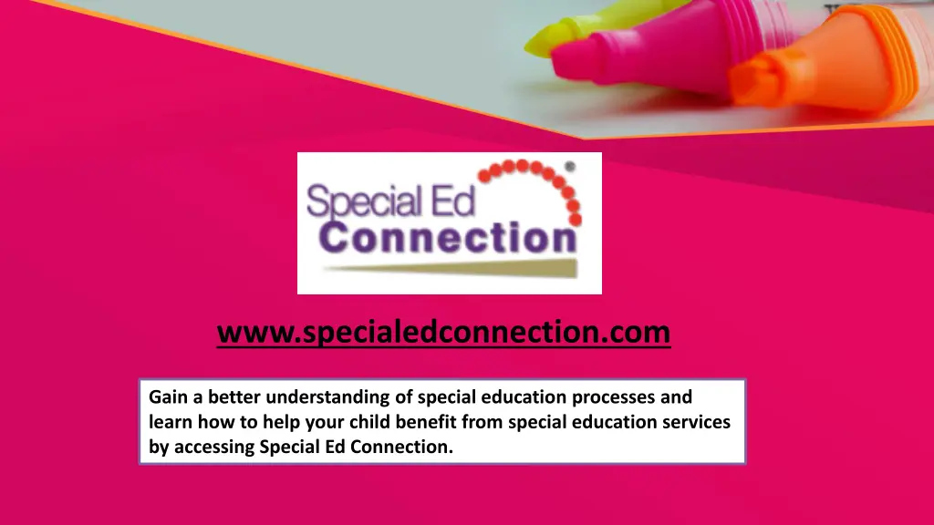 www specialedconnection com