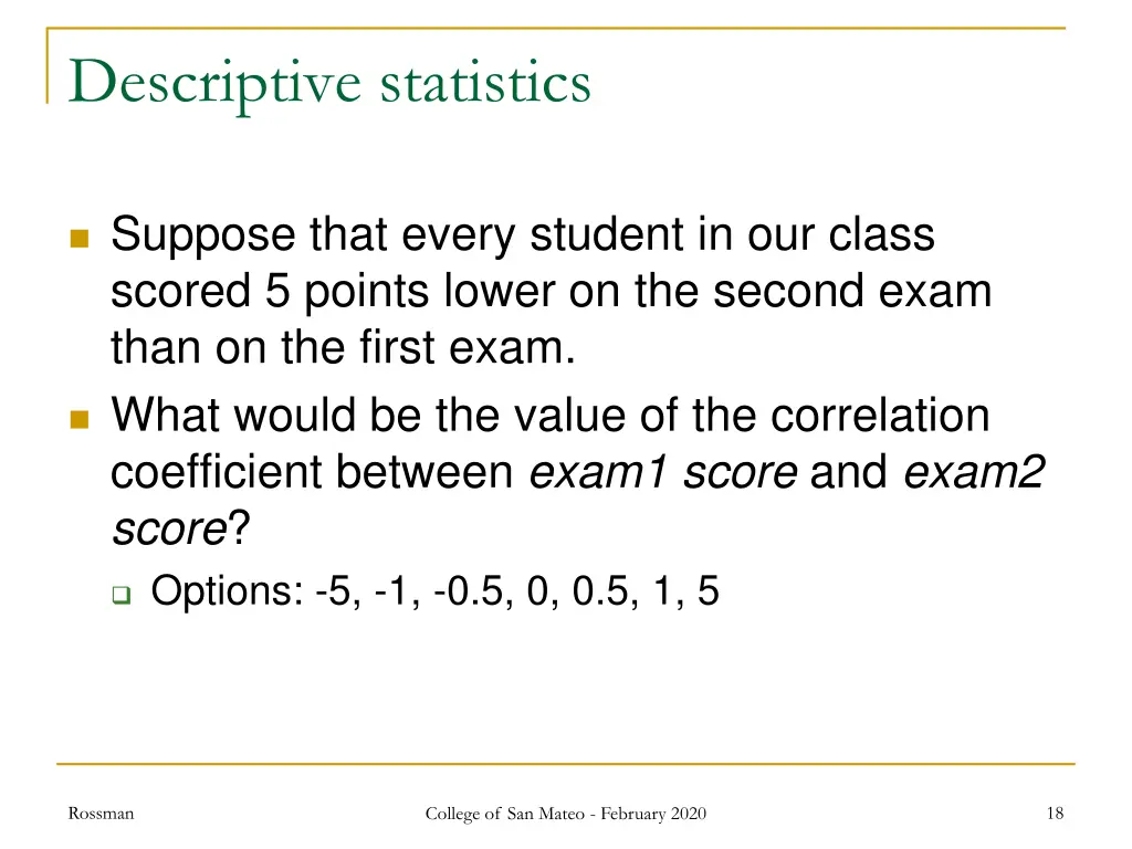 descriptive statistics 6