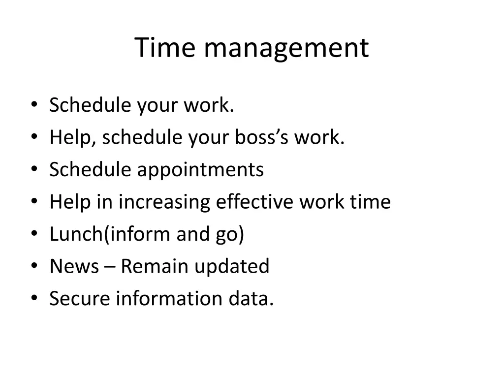 time management