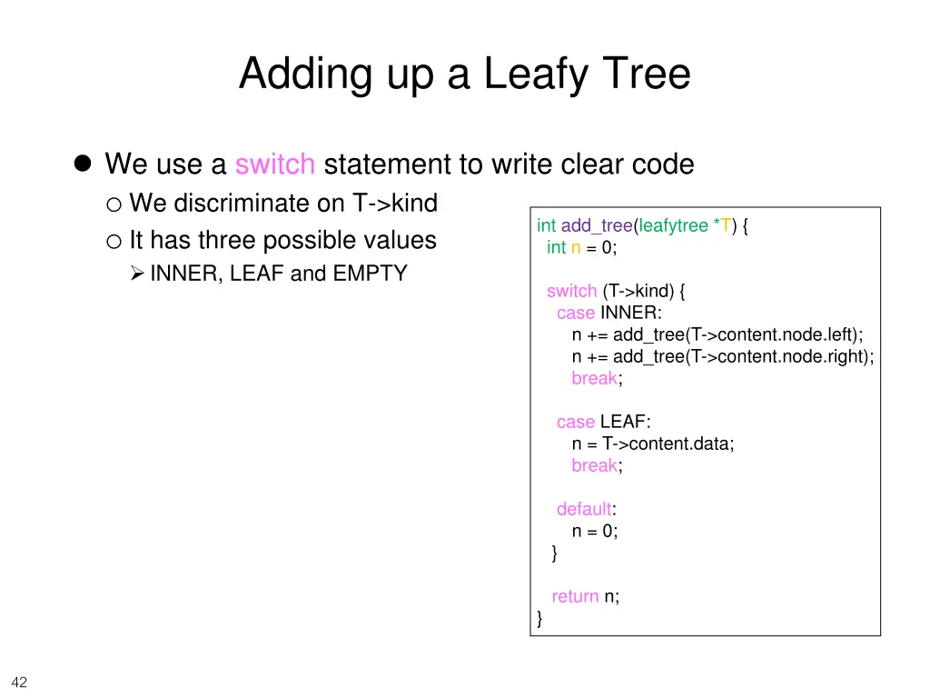 adding up a leafy tree