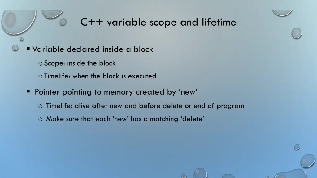 c variable scope and lifetime 3