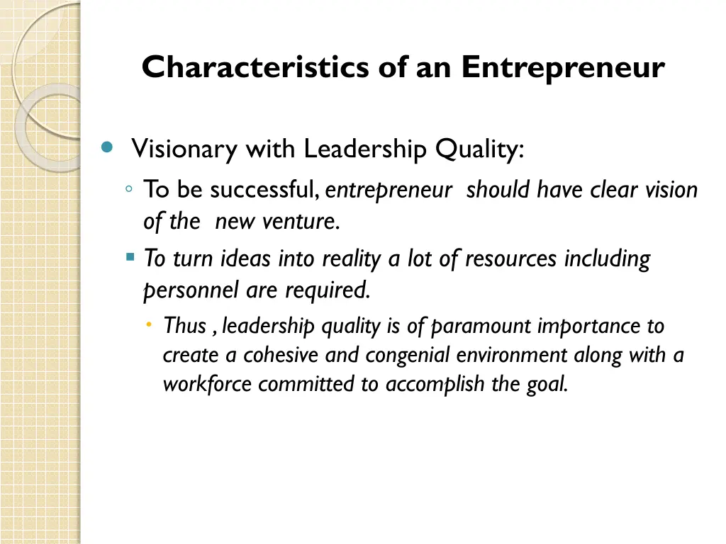 characteristics of an entrepreneur