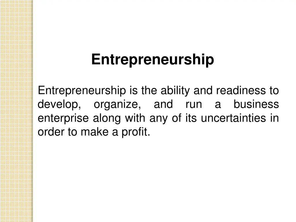 entrepreneurship