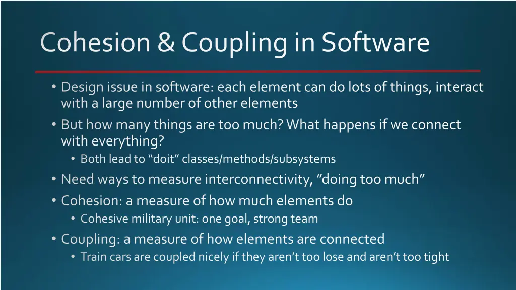 cohesion coupling in software