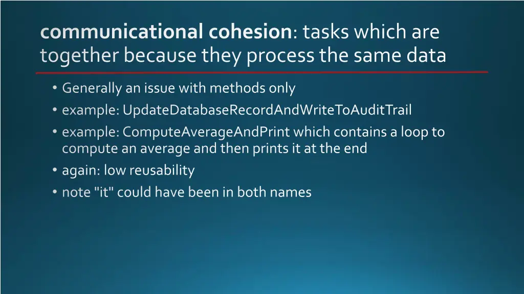 communicational cohesion tasks which are together