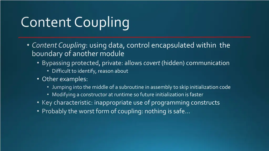 content coupling