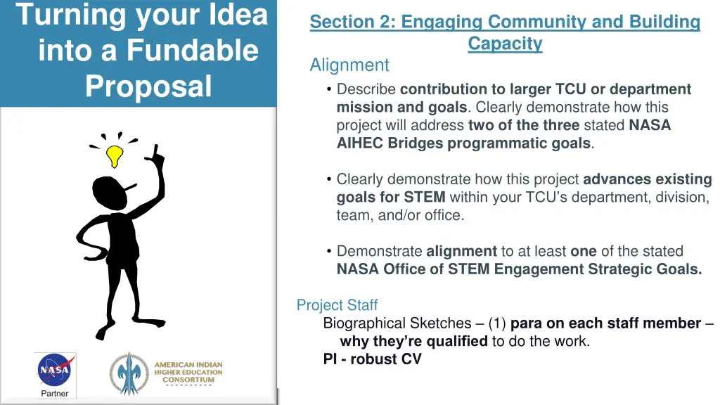 turning your idea into a fundable proposal 1