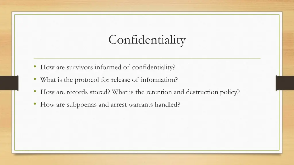 confidentiality