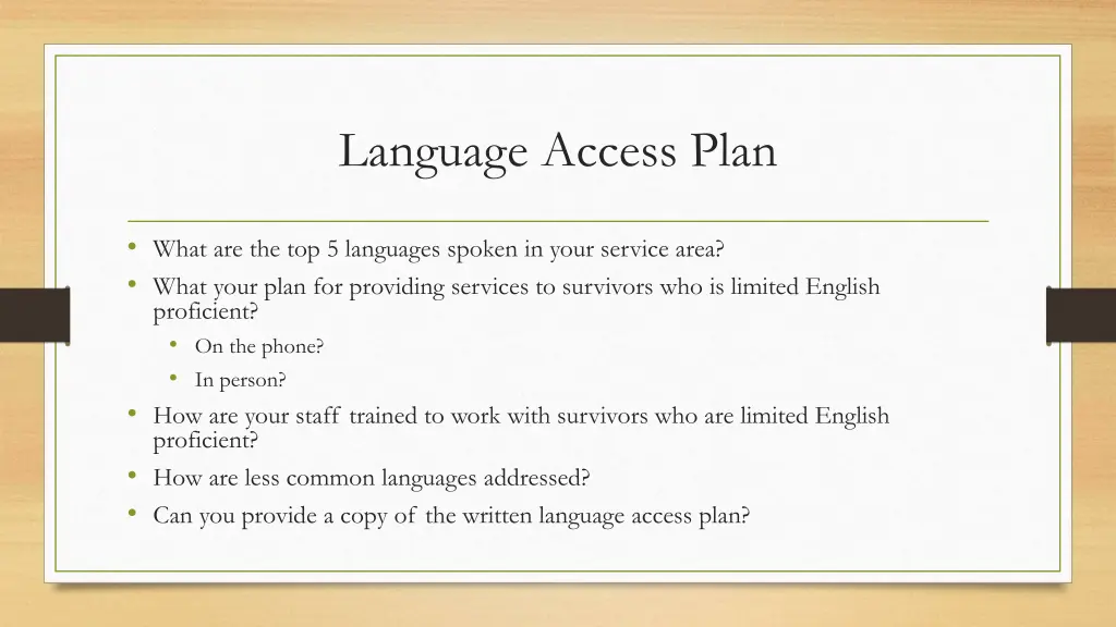 language access plan