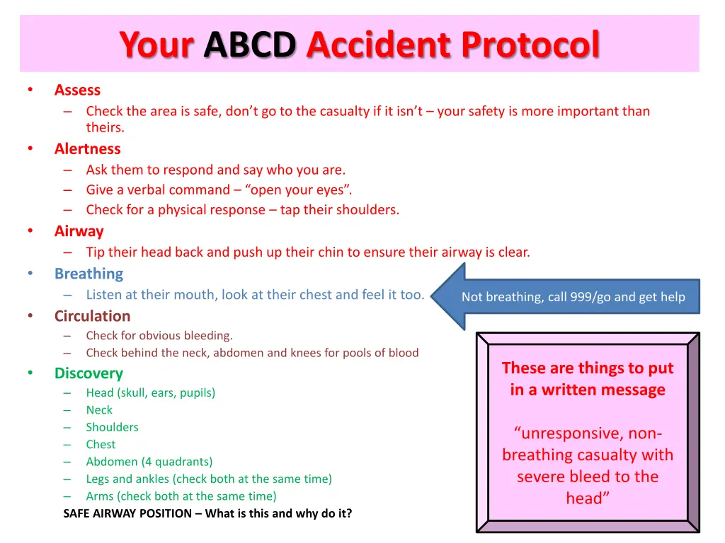 your abcd accident protocol