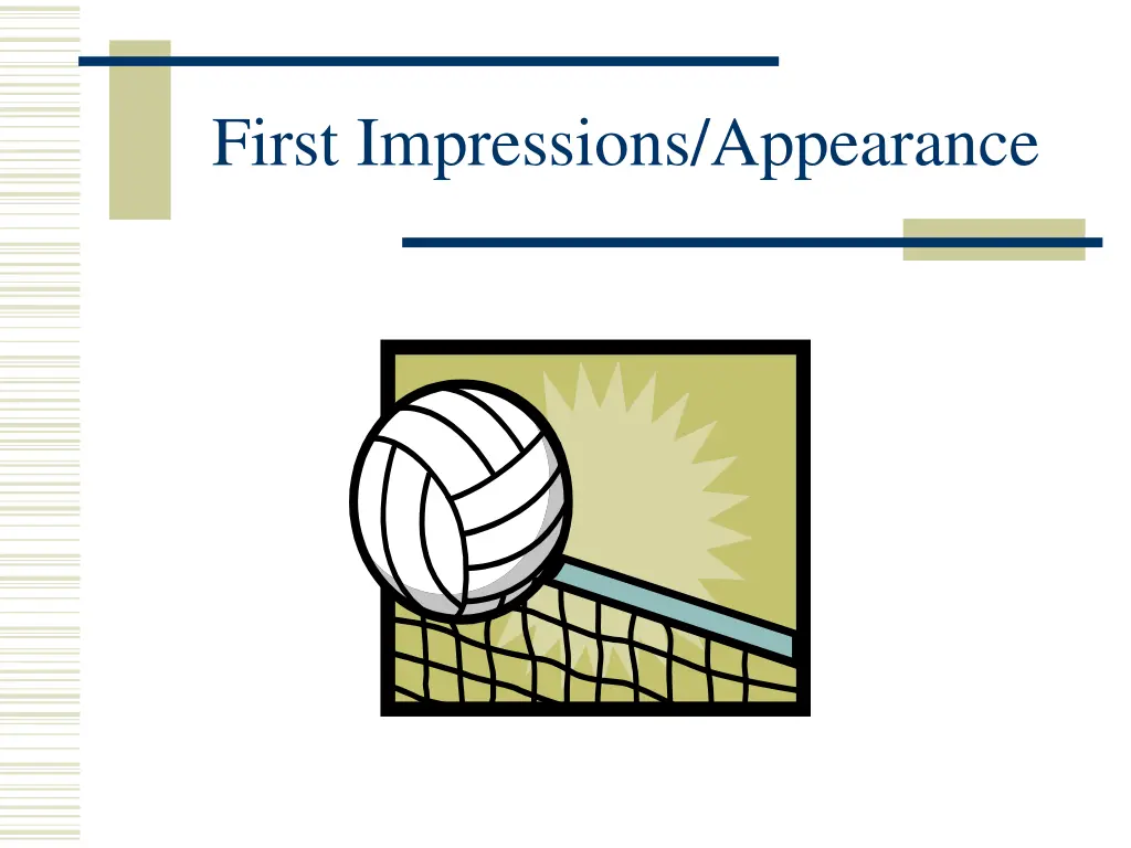 first impressions appearance