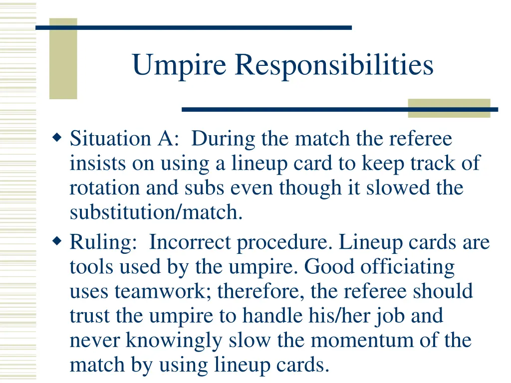 umpire responsibilities