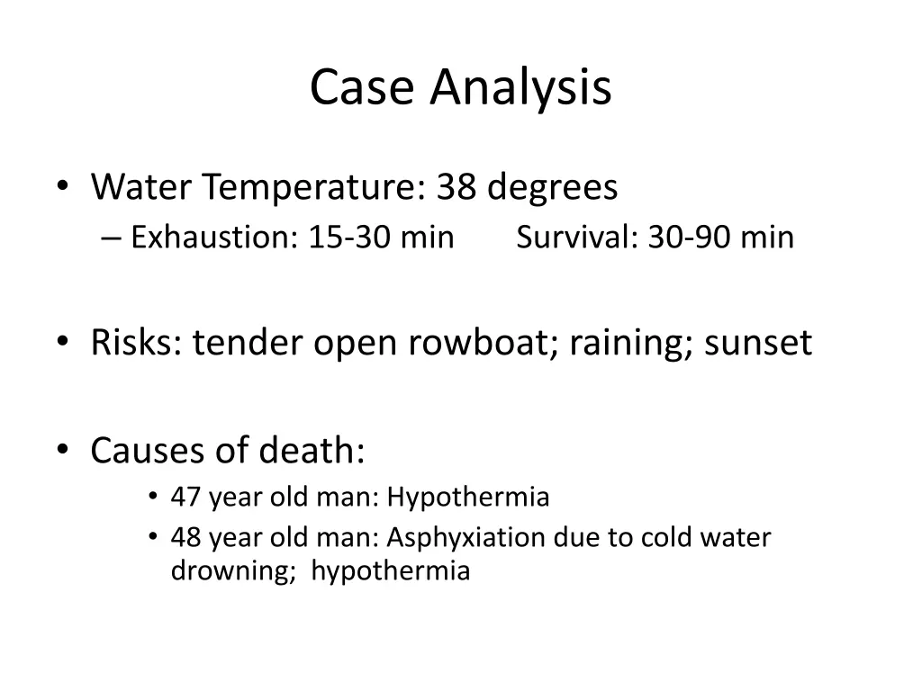 case analysis