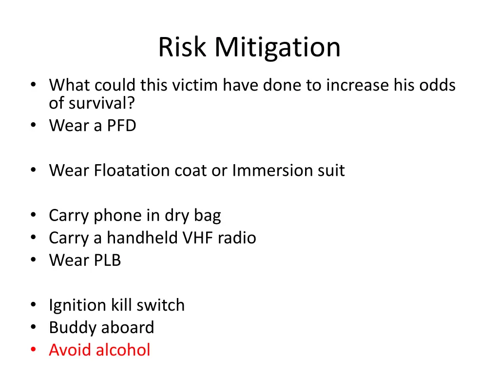 risk mitigation