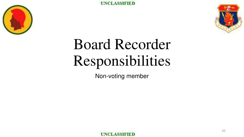 board recorder responsibilities