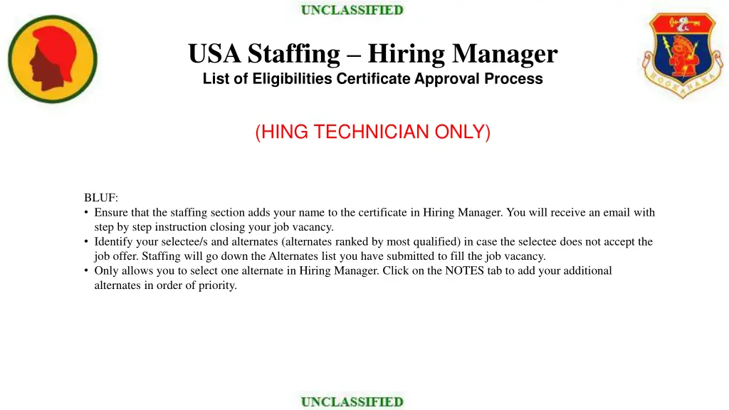 usa staffing hiring manager list of eligibilities