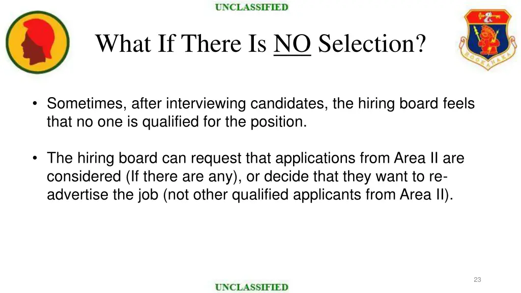 what if there is no selection