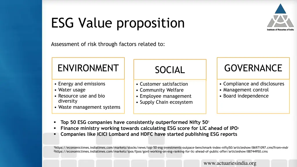 esg value proposition