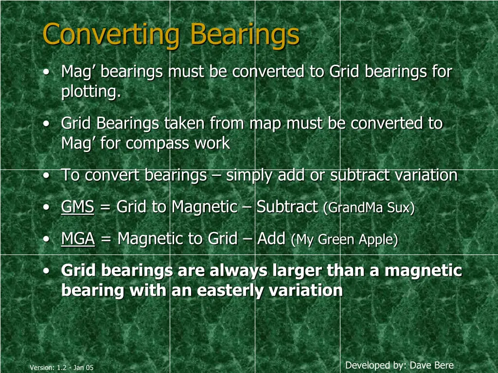 converting bearings