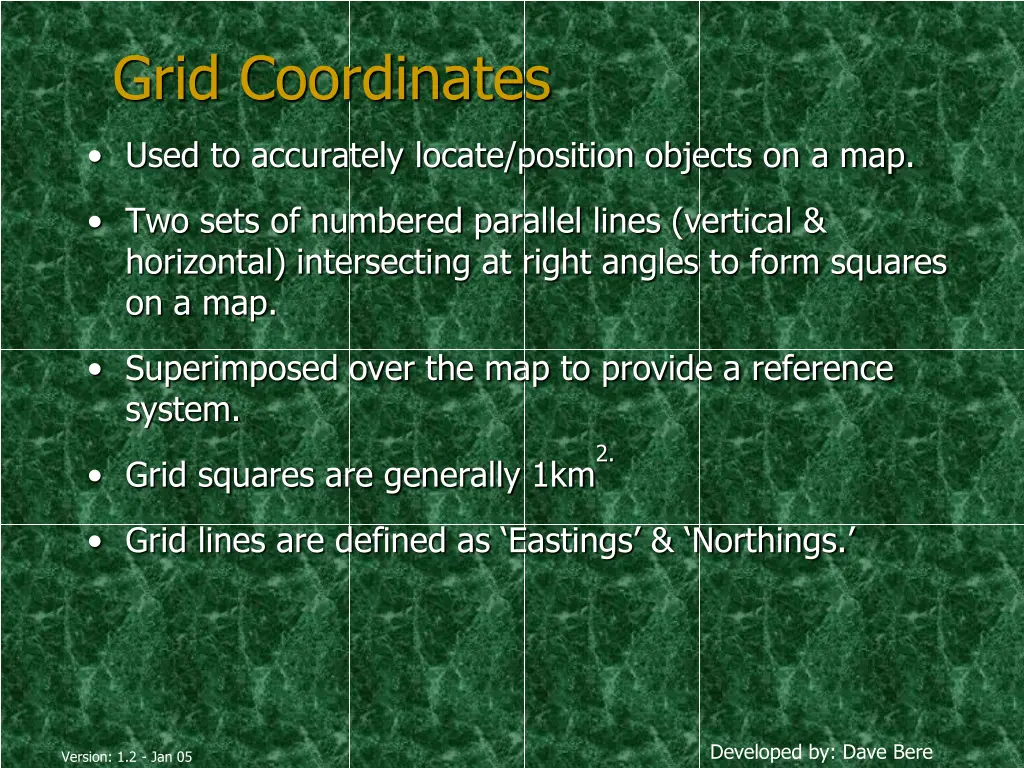 grid coordinates