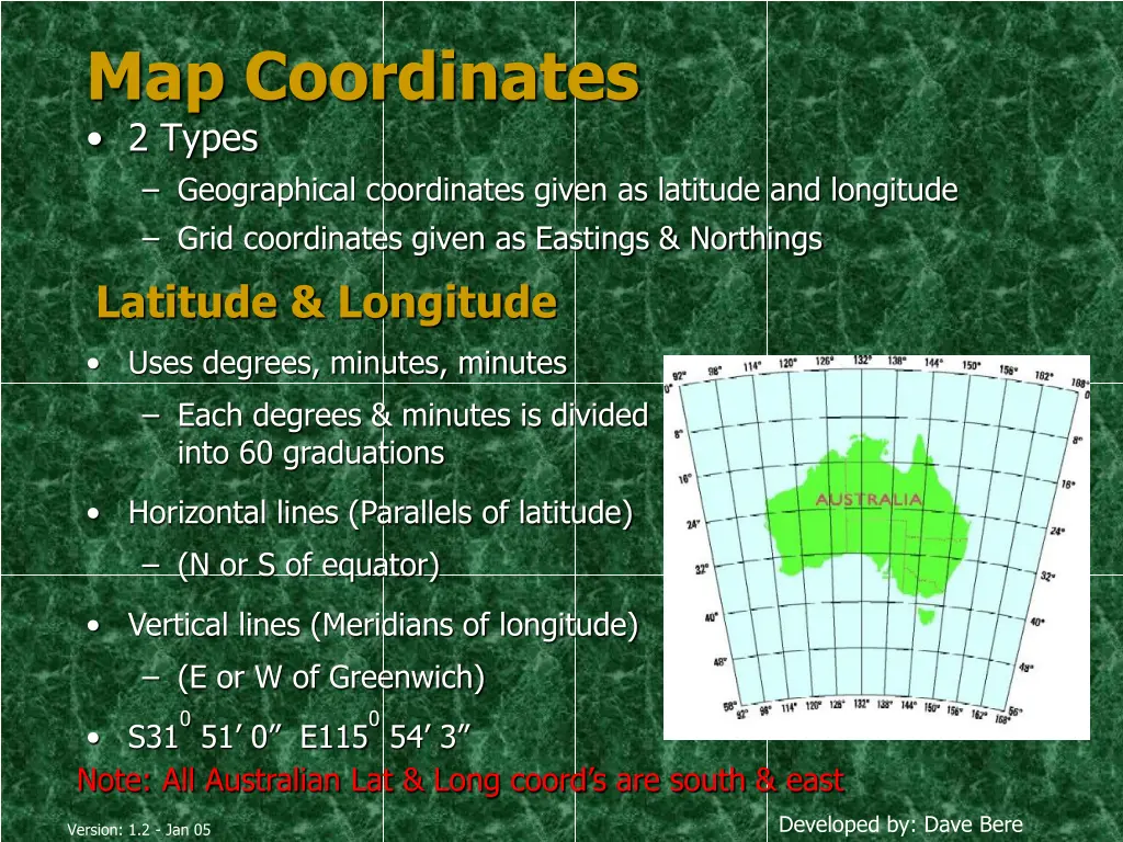 map coordinates 2 types geographical coordinates