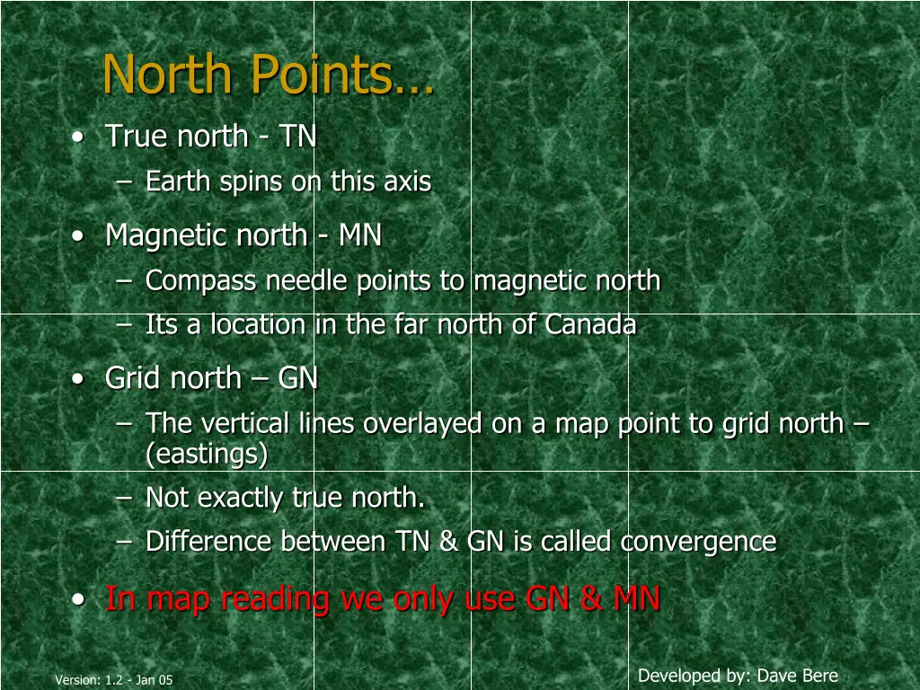 north points true north tn earth spins on this