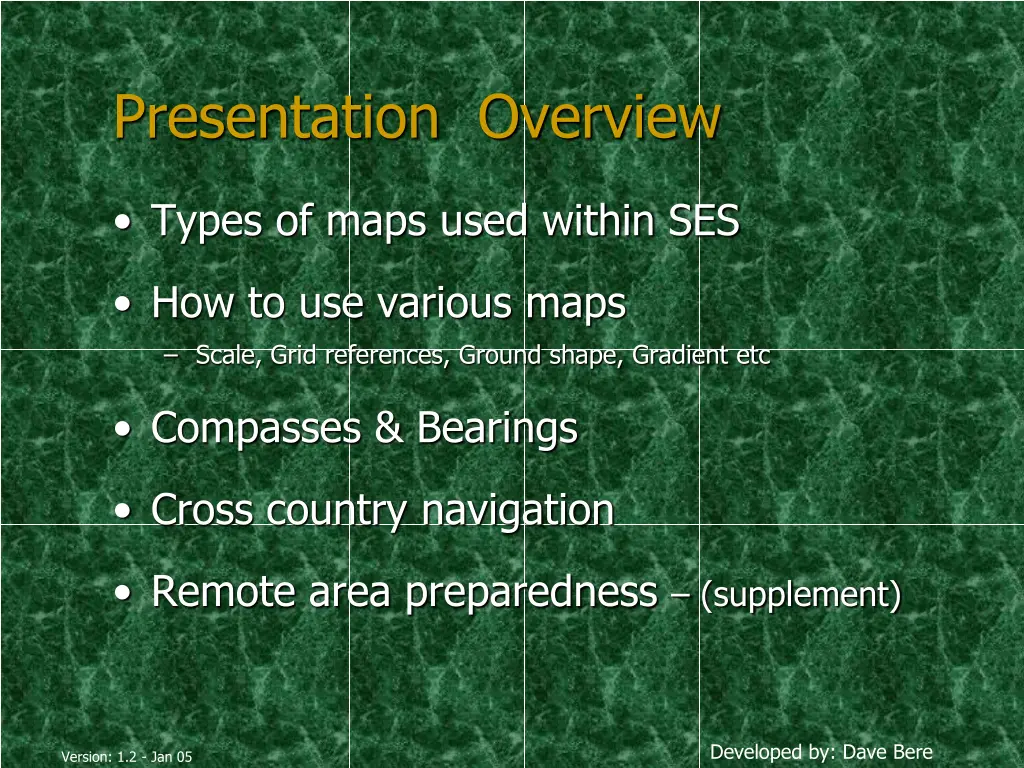 presentation overview