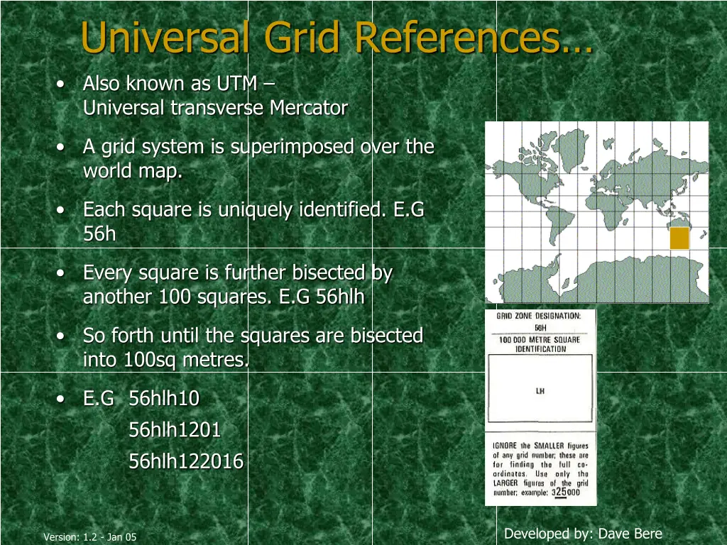 universal grid references also known