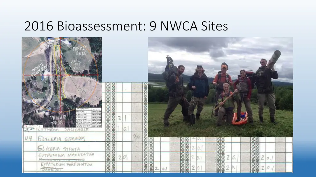 2016 bioassessment 9 nwca sites