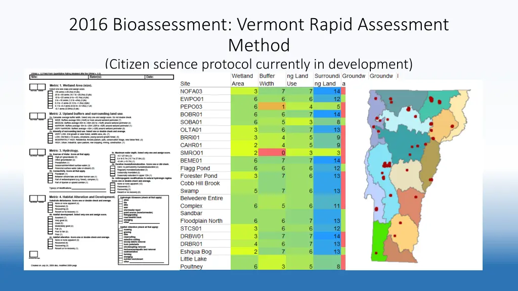 2016 bioassessment vermont rapid assessment