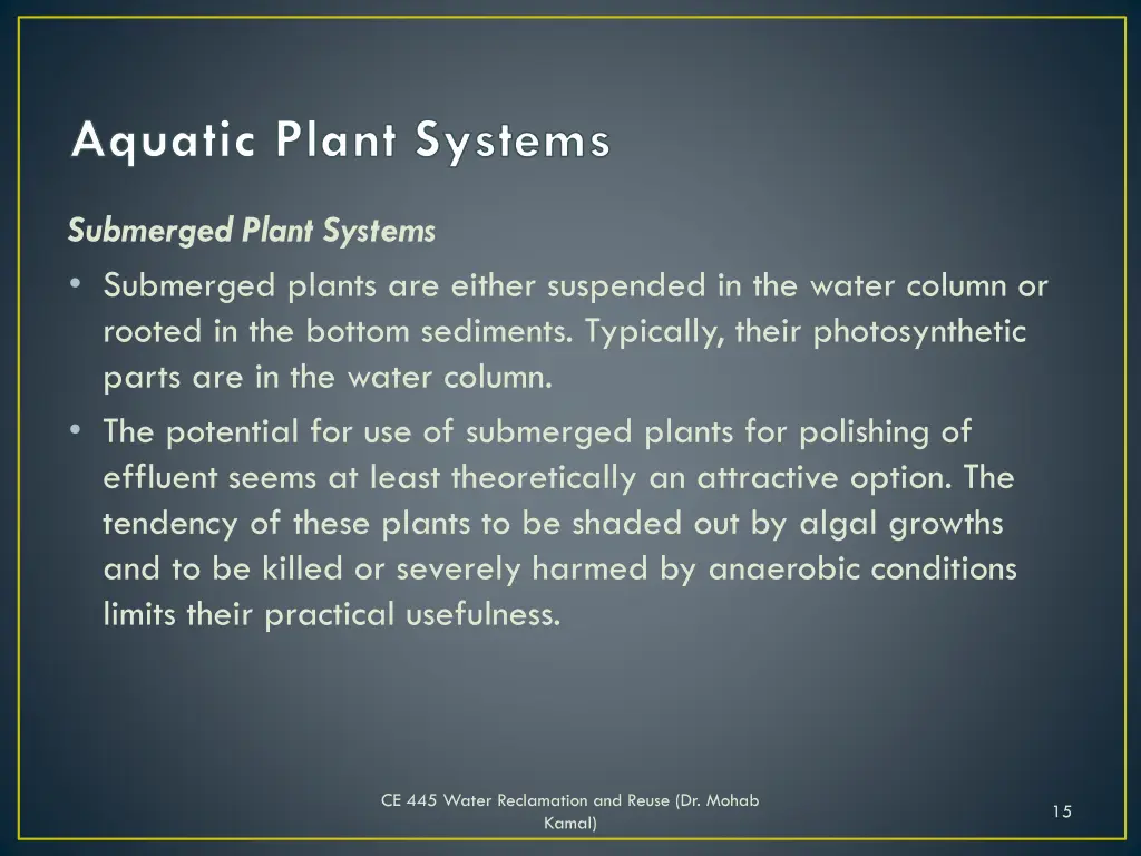 aquatic plant systems 1