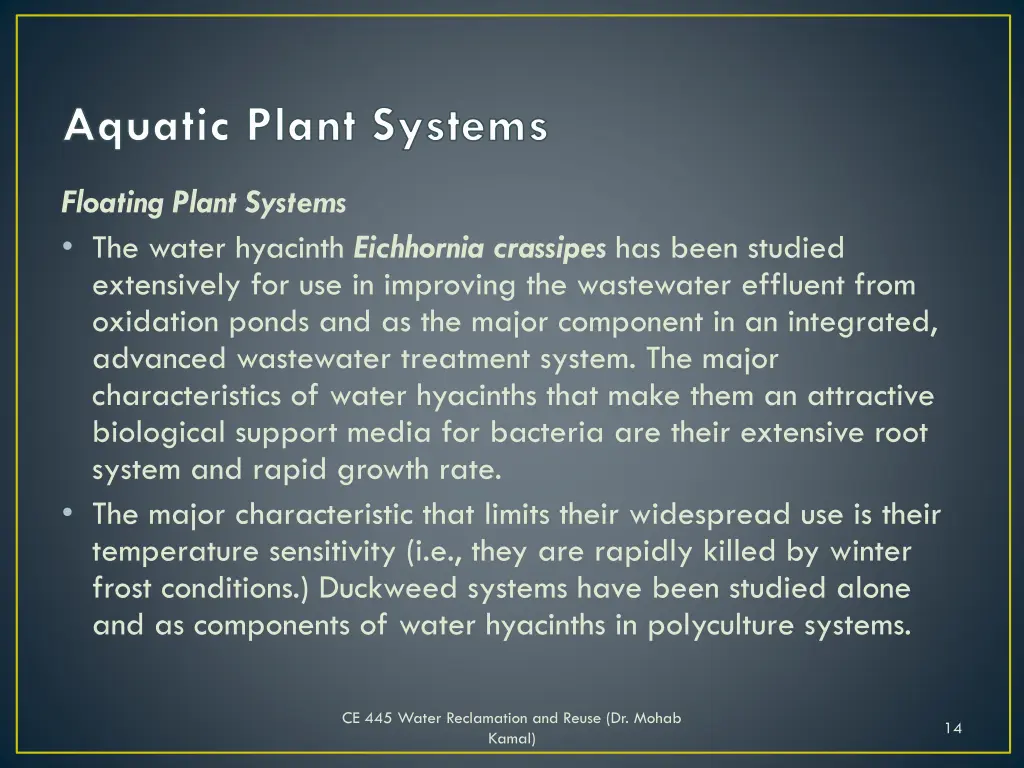 aquatic plant systems