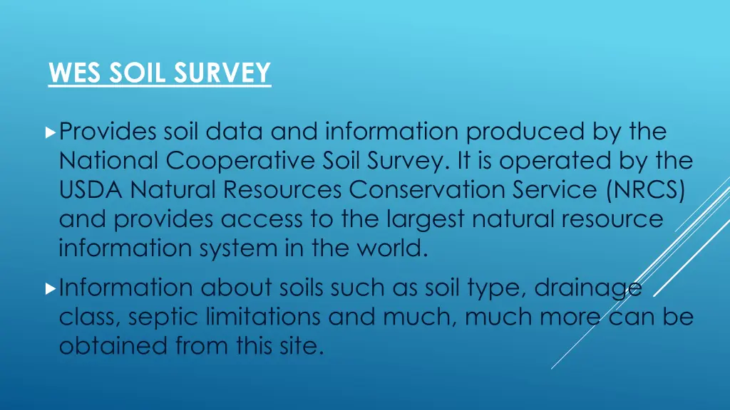 wes soil survey