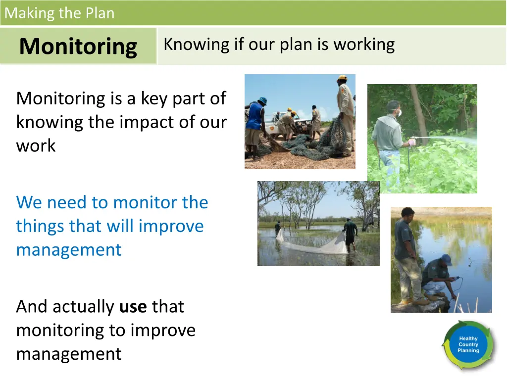 making the plan monitoring 3