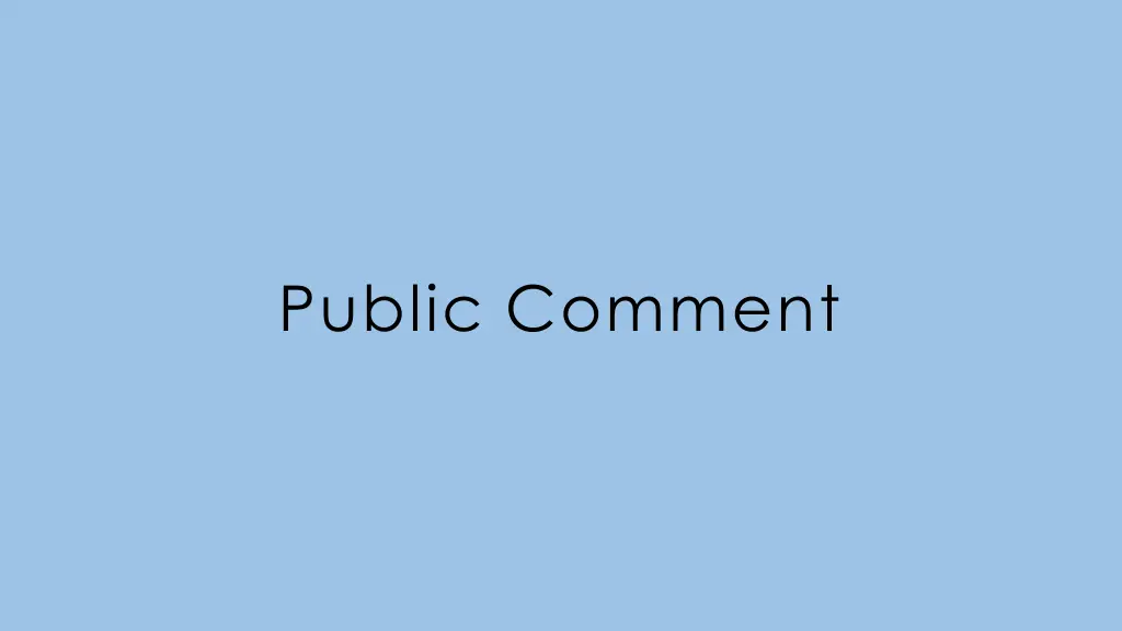 public comment