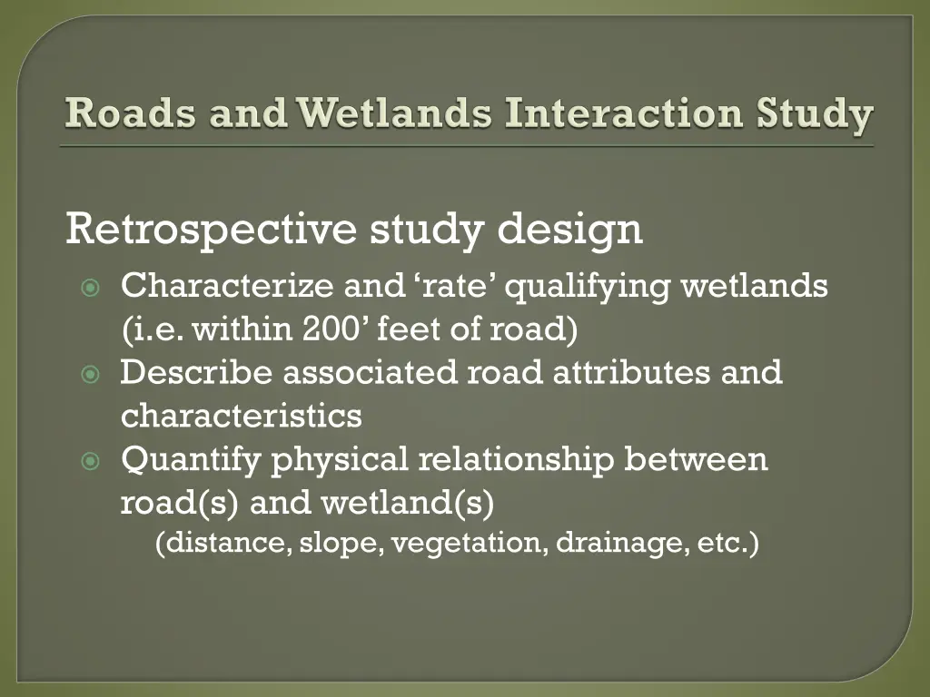 retrospective study design characterize and rate