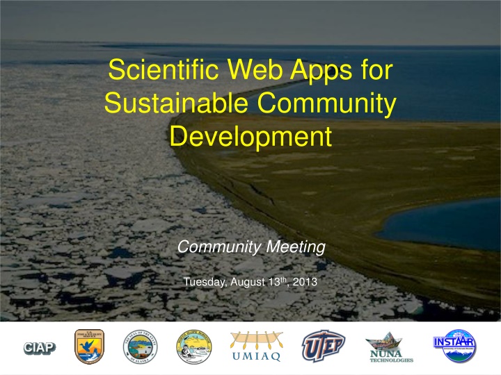 scientific web apps for sustainable community