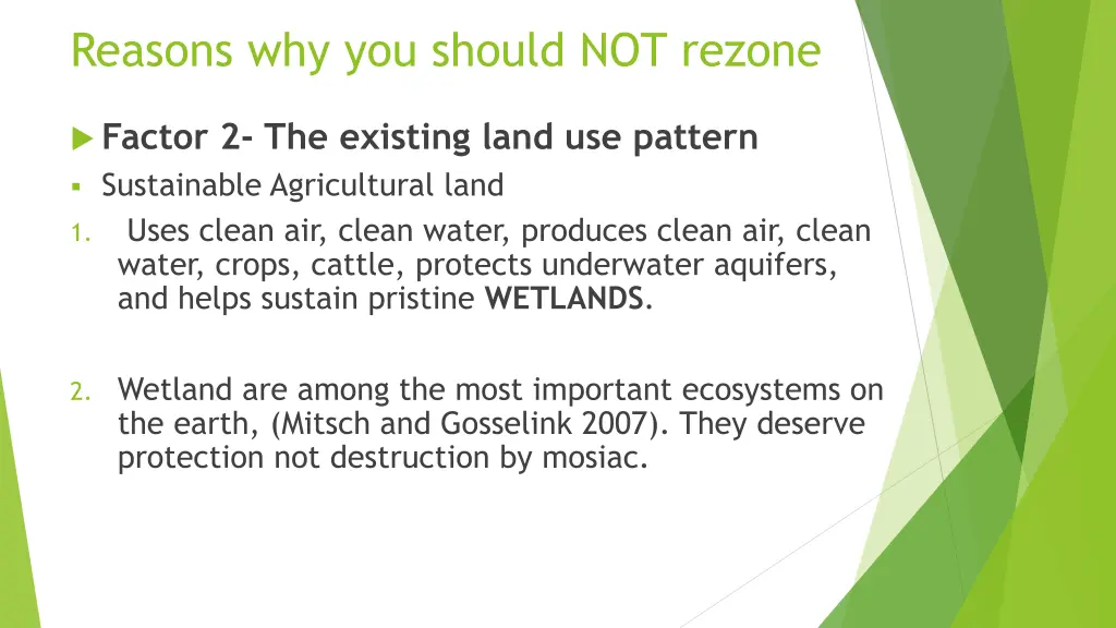 reasons why you should not rezone 1