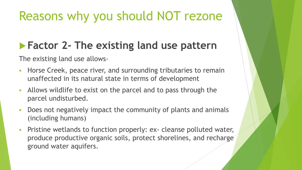 reasons why you should not rezone 2