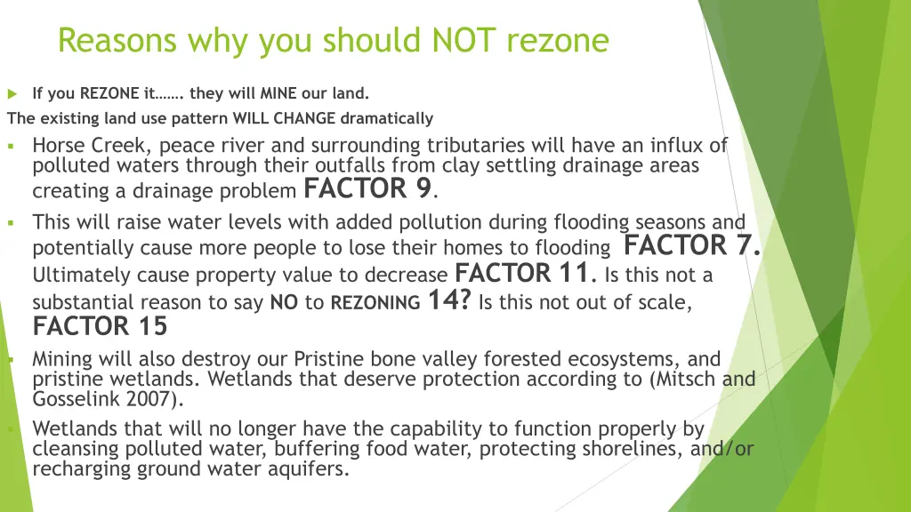 reasons why you should not rezone 4