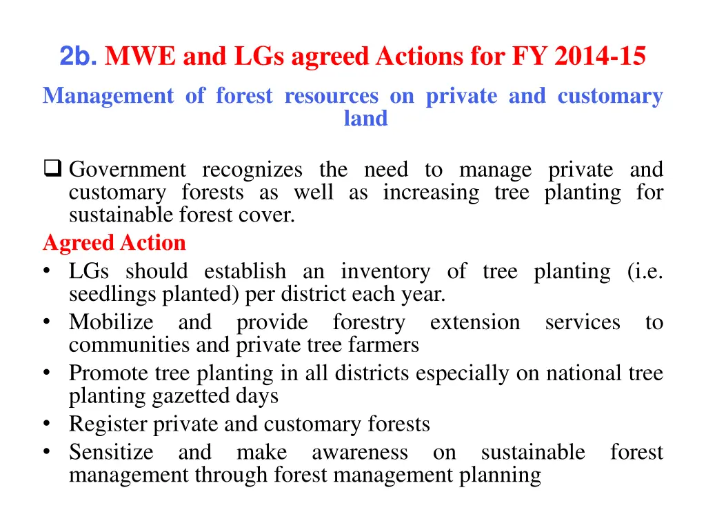 2b mwe and lgs agreed actions for fy 2014 1